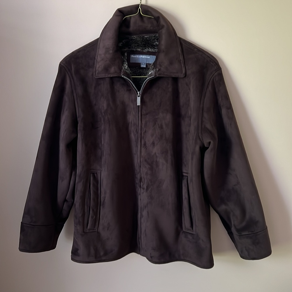 Perry Ellis Portfolio Men’s Suede Coat, like new!
